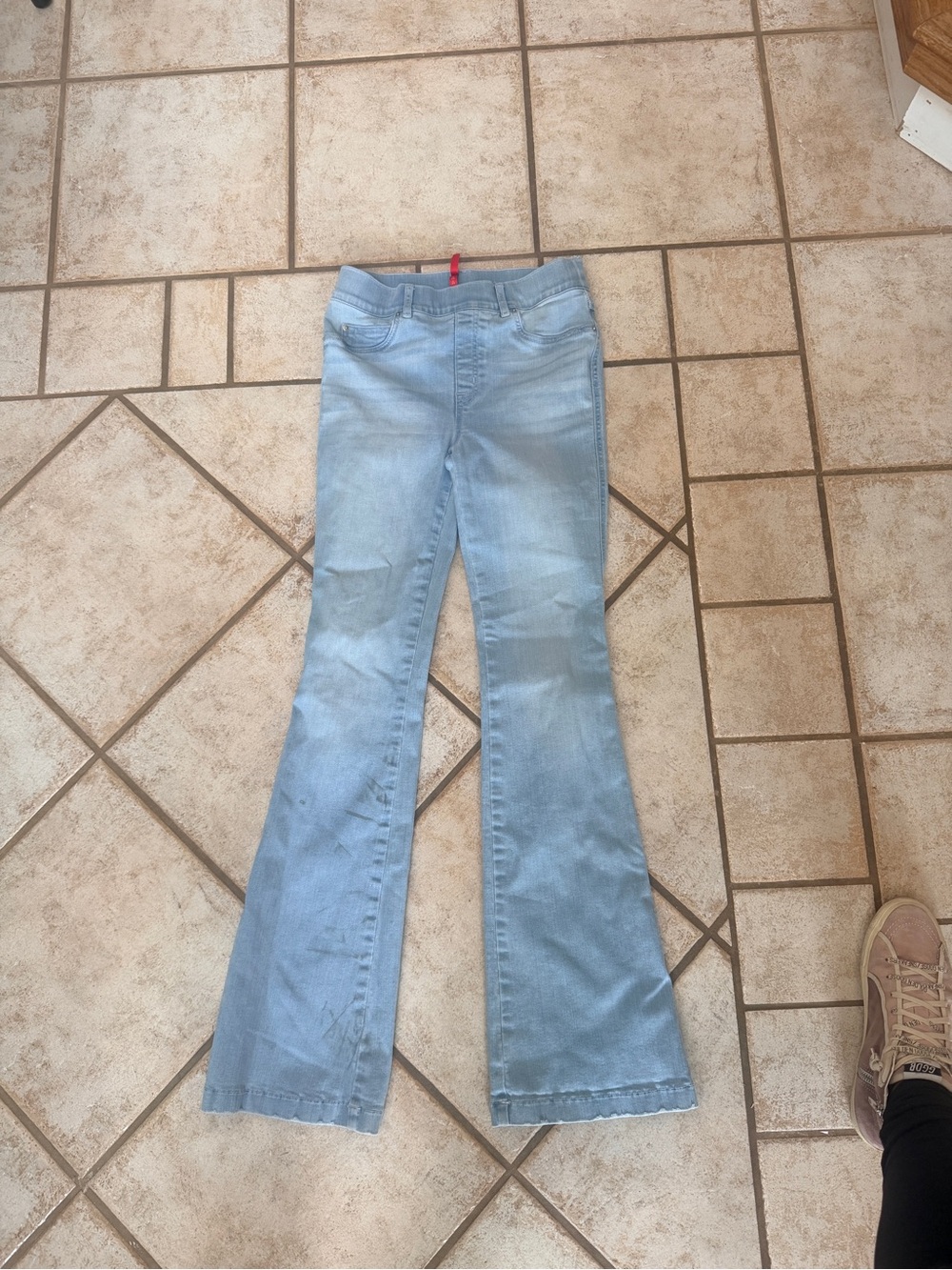 SPANX Light Blue Flare Jeans for Women